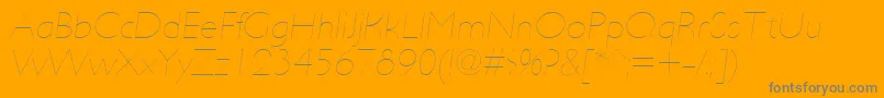 フォントUltimapdabHairlineitalic – オレンジの背景に灰色の文字