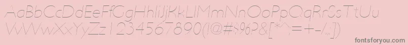 UltimapdabHairlineitalic Font – Gray Fonts on Pink Background