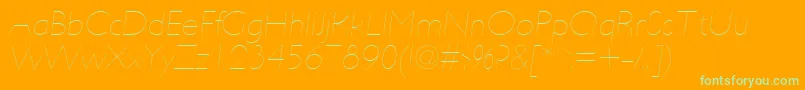 UltimapdabHairlineitalic Font – Green Fonts on Orange Background