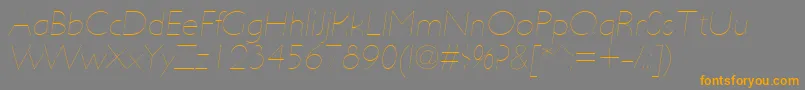 UltimapdabHairlineitalic Font – Orange Fonts on Gray Background