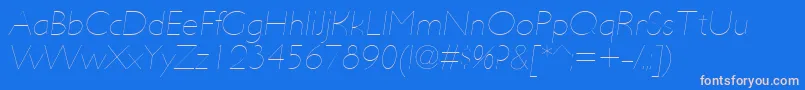 UltimapdabHairlineitalic Font – Pink Fonts on Blue Background