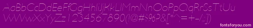 UltimapdabHairlineitalic Font – Pink Fonts on Purple Background
