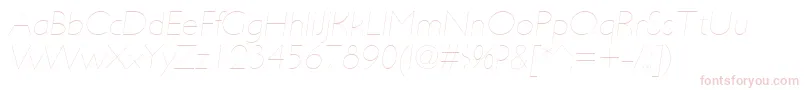Fonte UltimapdabHairlineitalic – fontes rosa em um fundo branco