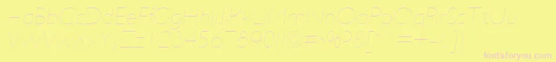 fuente UltimapdabHairlineitalic – Fuentes Rosadas Sobre Fondo Amarillo