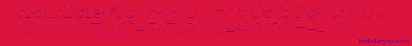 Fonte UltimapdabHairlineitalic – fontes roxas em um fundo vermelho