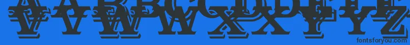 Outstanding Font – Black Fonts on Blue Background