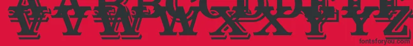 Outstanding Font – Black Fonts on Red Background
