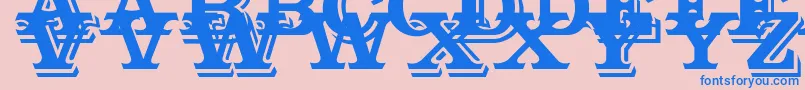 Outstanding Font – Blue Fonts on Pink Background