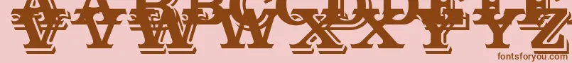 Outstanding Font – Brown Fonts on Pink Background
