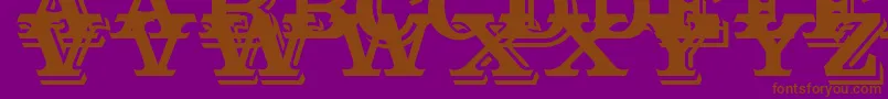 Outstanding Font – Brown Fonts on Purple Background