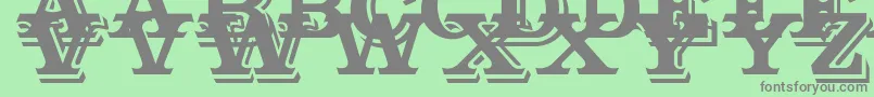 Outstanding Font – Gray Fonts on Green Background