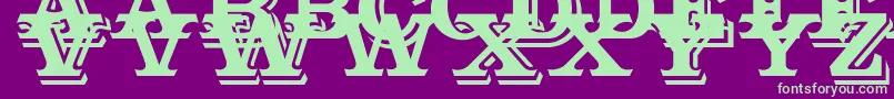 Outstanding Font – Green Fonts on Purple Background