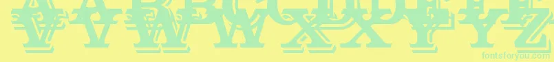 Outstanding Font – Green Fonts on Yellow Background