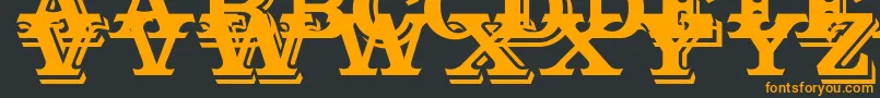 Outstanding Font – Orange Fonts on Black Background