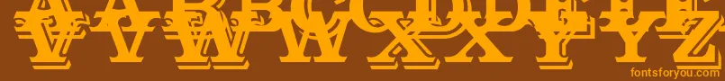 Outstanding Font – Orange Fonts on Brown Background