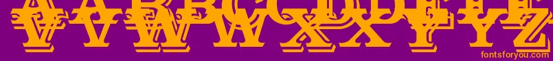 Outstanding Font – Orange Fonts on Purple Background