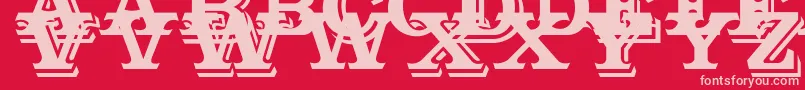Outstanding Font – Pink Fonts on Red Background