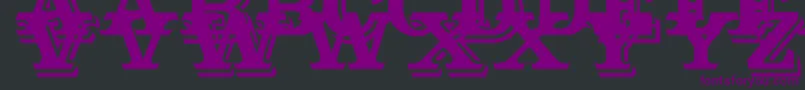 Outstanding Font – Purple Fonts on Black Background