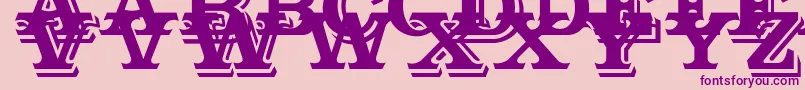 Outstanding-Schriftart – Violette Schriften auf rosa Hintergrund