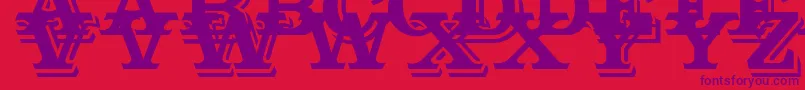フォントOutstanding – 赤い背景に紫のフォント