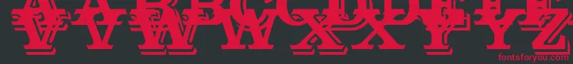 Outstanding Font – Red Fonts on Black Background