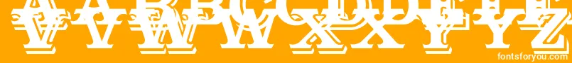 Outstanding Font – White Fonts on Orange Background