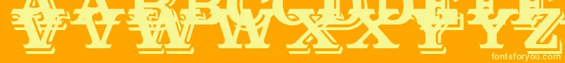 Outstanding Font – Yellow Fonts on Orange Background