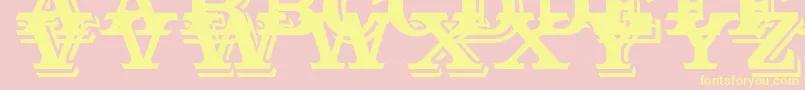 Outstanding Font – Yellow Fonts on Pink Background