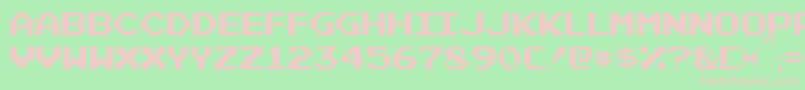 フォントPixelEmulator – 緑の背景にピンクのフォント