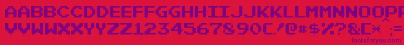 PixelEmulator Font – Purple Fonts on Red Background