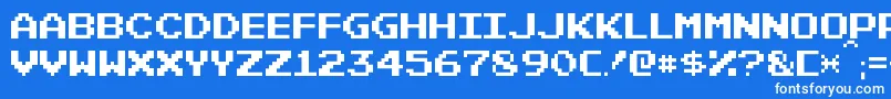 PixelEmulator Font – White Fonts on Blue Background