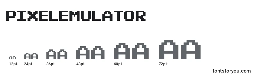 Größen der Schriftart PixelEmulator