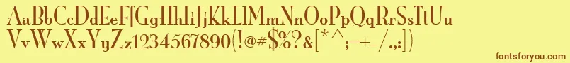 MonaLisaSolidItcTt Font – Brown Fonts on Yellow Background