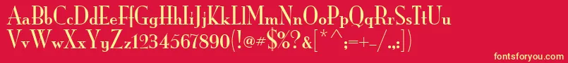 MonaLisaSolidItcTt Font – Yellow Fonts on Red Background