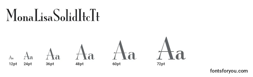 Размеры шрифта MonaLisaSolidItcTt