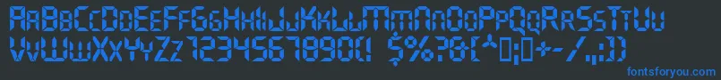 Ghostmachine Font – Blue Fonts on Black Background