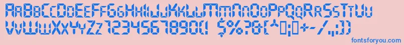 Ghostmachine Font – Blue Fonts on Pink Background