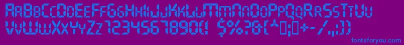 Ghostmachine Font – Blue Fonts on Purple Background