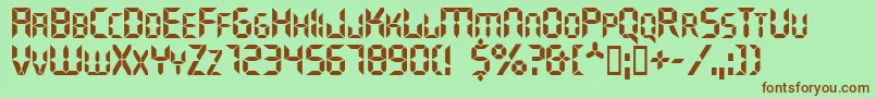 Ghostmachine Font – Brown Fonts on Green Background