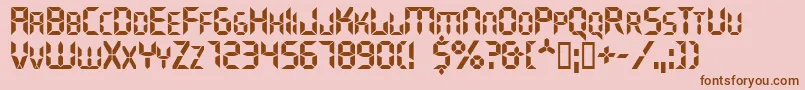 Ghostmachine Font – Brown Fonts on Pink Background