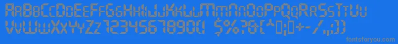 Ghostmachine Font – Gray Fonts on Blue Background