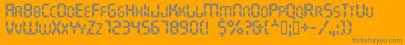 Ghostmachine Font – Gray Fonts on Orange Background