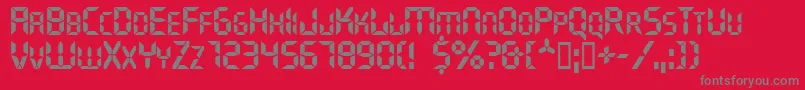 Ghostmachine Font – Gray Fonts on Red Background