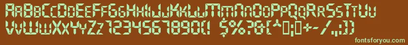 Ghostmachine Font – Green Fonts on Brown Background