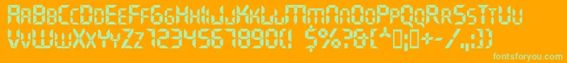 Ghostmachine Font – Green Fonts on Orange Background