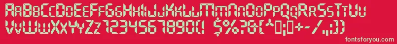 Ghostmachine Font – Green Fonts on Red Background