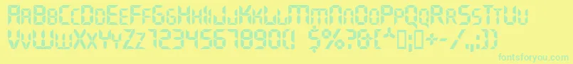 Ghostmachine Font – Green Fonts on Yellow Background