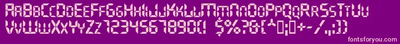 Ghostmachine Font – Pink Fonts on Purple Background