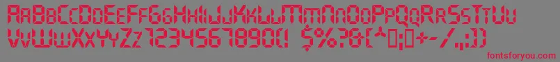 Ghostmachine Font – Red Fonts on Gray Background