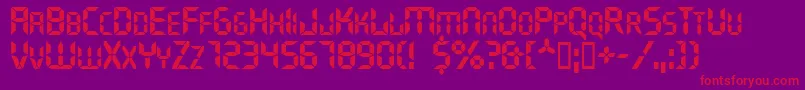 Ghostmachine Font – Red Fonts on Purple Background